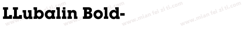 LLubalin Bold字体转换